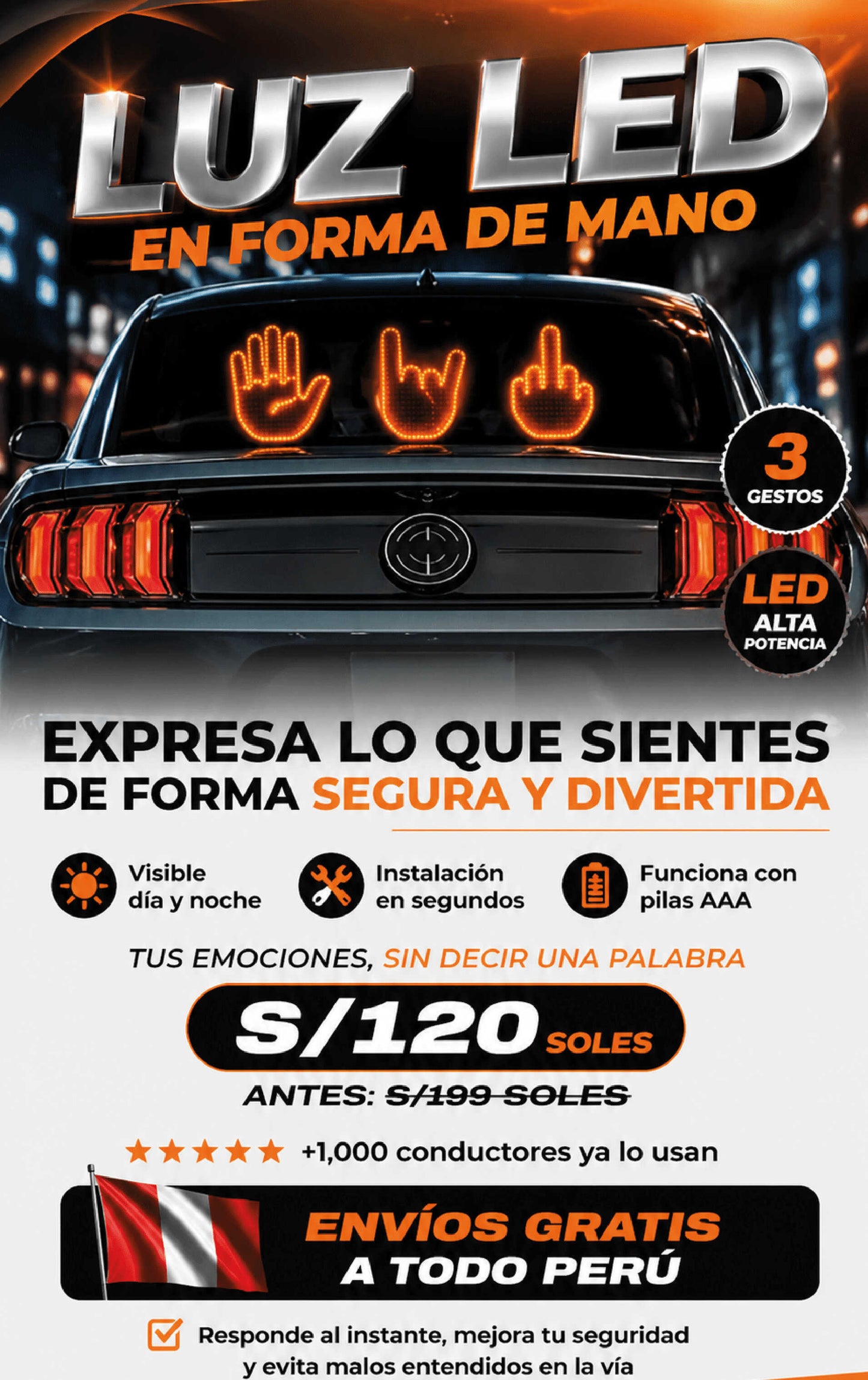 Señal LED Inteligente para Auto